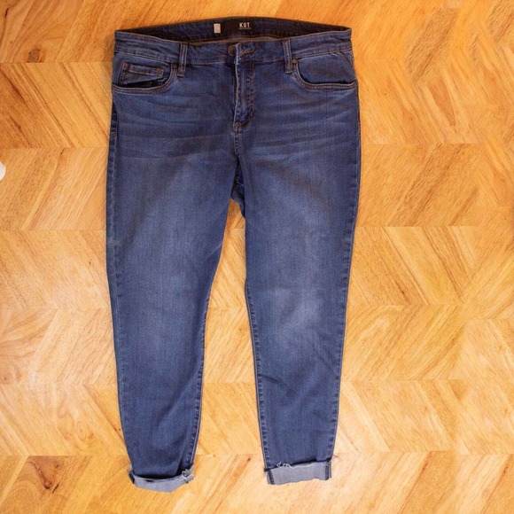 Kut From The Kloth Womens Jeans Size 14 Ankle Skinny Jeans Dark Wash Stretch - Picture 2 of 15